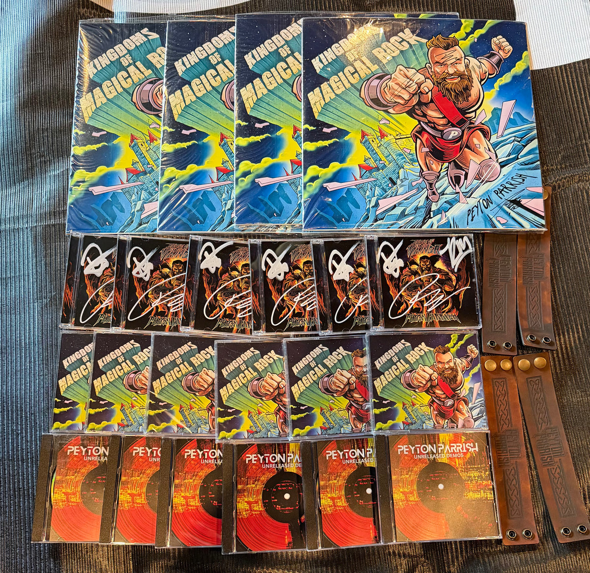 Album CD/Vinyl Bundle + Leather Bracelet Signed Lot! Only 2 available!