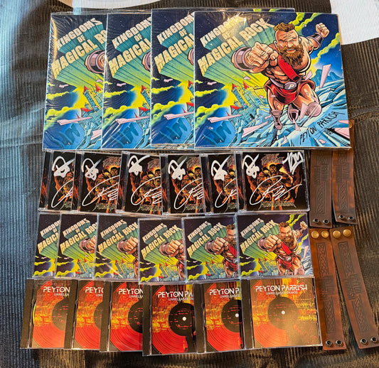 Album CD/Vinyl Bundle + Leather Bracelet Signed Lot! Only 2 available!